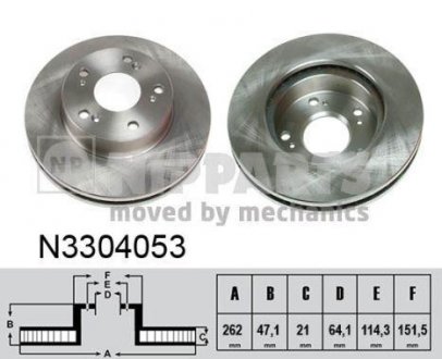 Тормозной диск Nipparts N3304053