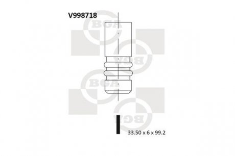 Впускний клапан BGA V998718 (фото 1)