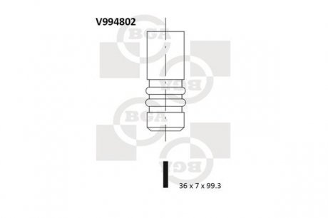 Впускной клапан BGA V994802 (фото 1)