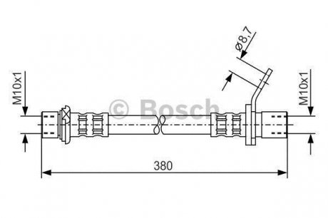 Гальмівний шланг Bosch 1 987 476 160 (фото 1)