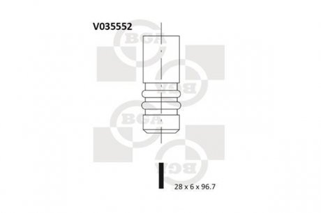 Випускний клапан BGA V035552 (фото 1)