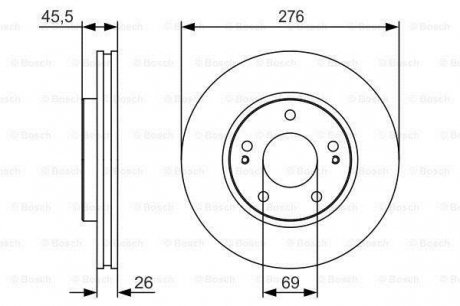 Гальмівний диск пер Bosch 0 986 479 S00 (фото 1)