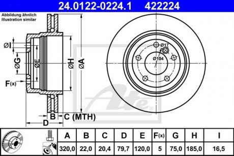Гальмівний диск ATE 24.0122-0224.1 (фото 1)