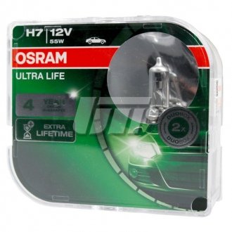 Комплект ламп H7 12V 55W Ultra Life OSRAM 64210ULTHCB