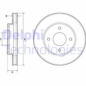 Тормозной диск DELPHI BG4742C (фото 1)
