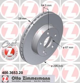 Тормозные диски Zimmermann Otto Zimmermann GmbH 400365320