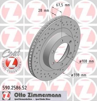 ДИСК ТОРМОЗНОЙ Zimmermann Otto Zimmermann GmbH 590258652