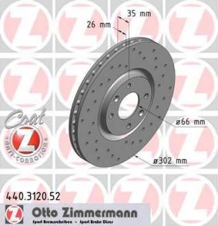 ДИСК ТОРМОЗНОЙ Zimmermann Otto Zimmermann GmbH 440.3120.52