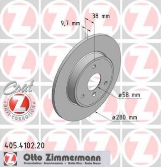 ДИСК ТОРМОЗНОЙ Zimmermann Otto Zimmermann GmbH 405.4102.20