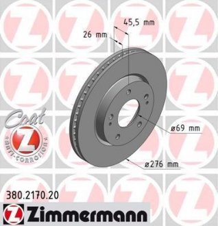 ДИСК ТОРМОЗНОЙ Zimmermann Otto Zimmermann GmbH 380217020
