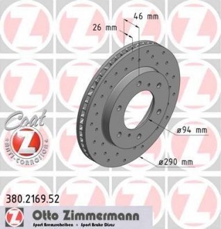 ДИСК ГАЛЬМІВНИЙ Zimmermann Otto Zimmermann GmbH 380.2169.52