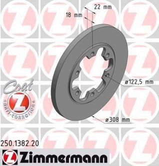 ДИСК ТОРМОЗНОЙ Zimmermann Otto Zimmermann GmbH 250.1382.20