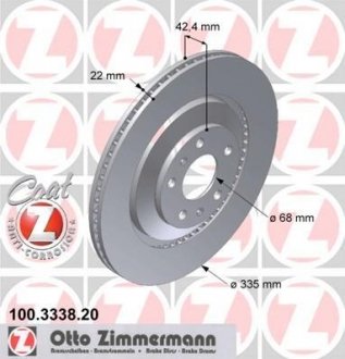 ДИСК ТОРМОЗНОЙ Zimmermann Otto Zimmermann GmbH 100333820