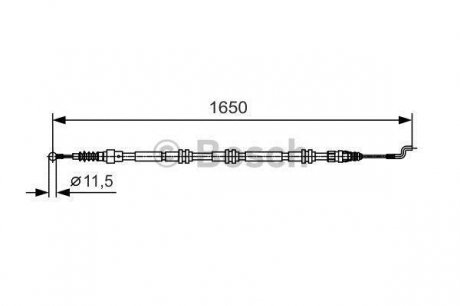 Трос ручного тормоза Bosch 1987482016 (фото 1)