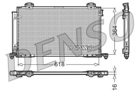 Радиатор кондиционера Denso DCN50015