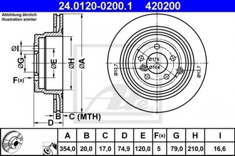 Гальмівний диск ATE 24.0120-0200.1
