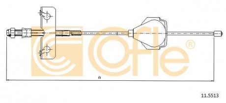 Трос стояночного тормоза COFLE 11.5513 (фото 1)