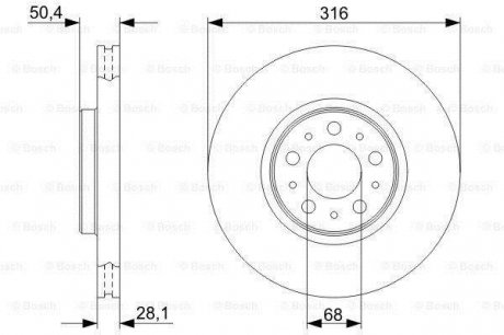 Тормозной диск Bosch 0986479C85 (фото 1)
