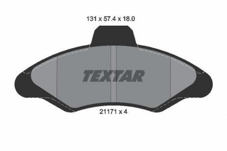 Колодки тормозные GDB1349 TEXTAR 2117105