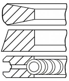 Комплект колец на поршень Goetze 08-111807-00 (фото 1)
