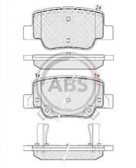 Тормозные колодки дисковые. A.B.S 37735 (фото 1)