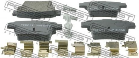 Тормозные колодки задние комплект FEBEST 3501-EMGR (фото 1)
