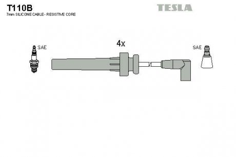 Комплект кабелів запалювання TESLA T110B (фото 1)