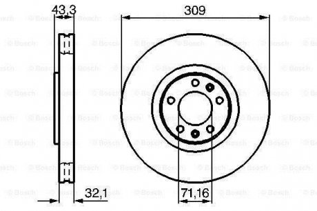 Тормозной диск Bosch 0 986 479 027 (фото 1)