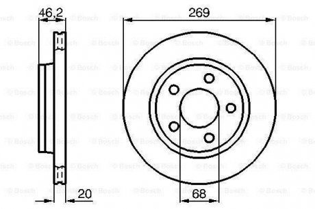 Гальмівний диск Bosch 0 986 478 316 (фото 1)