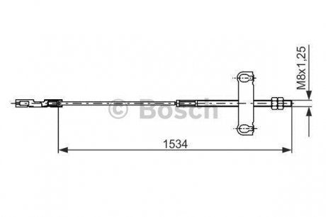 Трос, стоянкова гальмівна система Bosch 1 987 482 195 (фото 1)