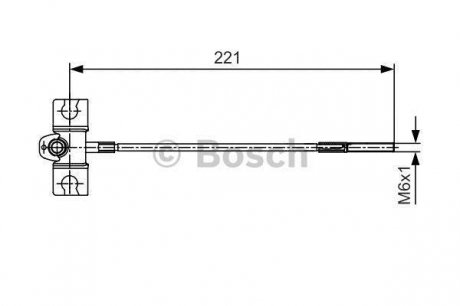 Трос, стоянкова гальмівна система Bosch 1 987 477 913