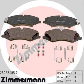 Колодки тормозные дисковые Otto Zimmermann GmbH 25022.185.2 (фото 1)