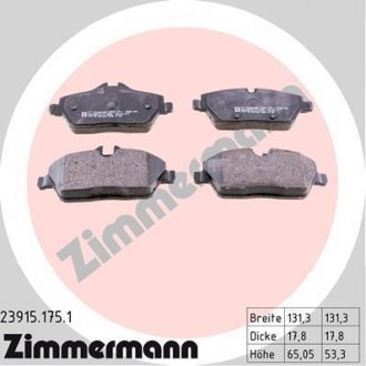 Гальмівні колодки дискові Zimmermann Otto Zimmermann GmbH 239151751