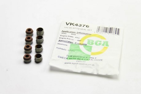 Комплект прокладок, стрижень клапана BGA VK4376 (фото 1)