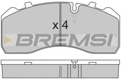 Тормозные колодки перед. Iveco/MAN/MB BREMSI BP7284 (фото 1)