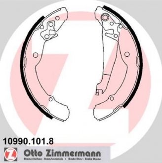 Гальмівні колодки Zimmermann Otto Zimmermann GmbH 10990.101.8