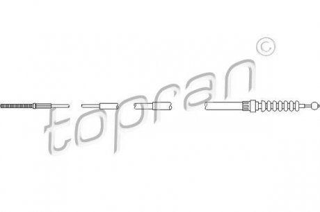 Трос стояночної гальмівної системи Topran 103063