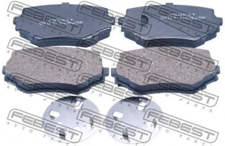 Колодки тормозные дисковые передние, комплект FEBEST 0701-SQ625F (фото 1)