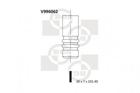 Клапан головки блоку циліндрів двигуна BGA V996062