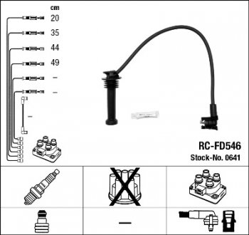 Комплект высоковольтных проводов / RC-FD546 NGK 0641