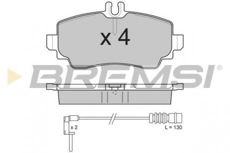 Тормозные колодки перед. MB A-class (W168) 97-04 (TRW) BREMSI BP2763 (фото 1)