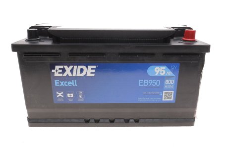 Акумулятор 95Ah-12v EXCELL (353х175х190),R,EN800 EXIDE EB950