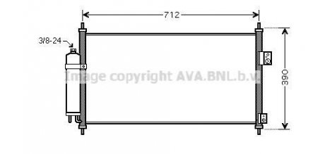 Конденсор кондиционера X-TRAIL 20i/25i MT/AT 01- AVA Cooling Systems DN5263D (фото 1)