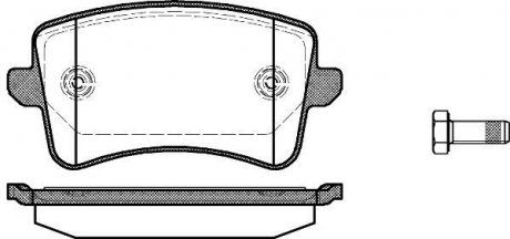 Колодки гальмівні дискові задні, AUDI A4/A5/Q5, 08- WOKING P12433.00 (фото 1)