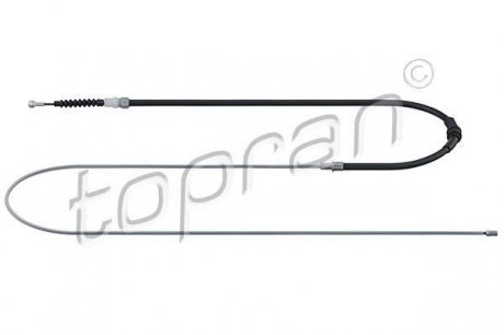 Трос ручника (2050mm/755mm) VW CADDY III 1.4-2.0D 09.05- Topran 114 850