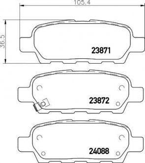 Комплект колодок тормозных дисковых тормозов (4шт) Mintex MDB2261