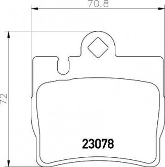 Комплект колодок тормозных дисковых тормозов (4шт) Mintex MDB2071 (фото 1)