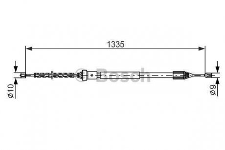 Трос, стоянкова гальмівна система Bosch 1987477783