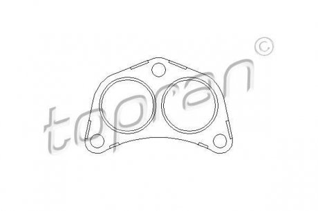 Прокладка под приемную трубу Ford Escort 1.6-1.8D -10/90 Topran 300 134 (фото 1)