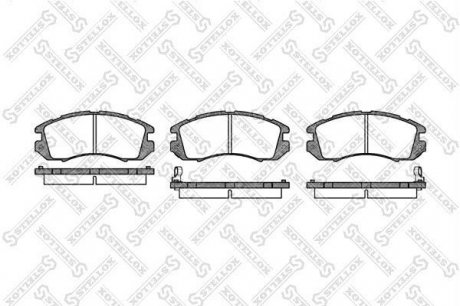 Колодки дисковые п. / Subaru Legacy 1.8-2.2 89-94/Impreza 1.6-2.0 92-00 Stellox 202 012-SX (фото 1)